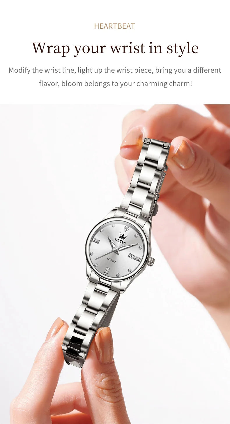 OLEVS Fashion Trend Watch for Women High Quality Waterproof Luminous Calendar Quartz Original Casual Simple Women Wrist Watches