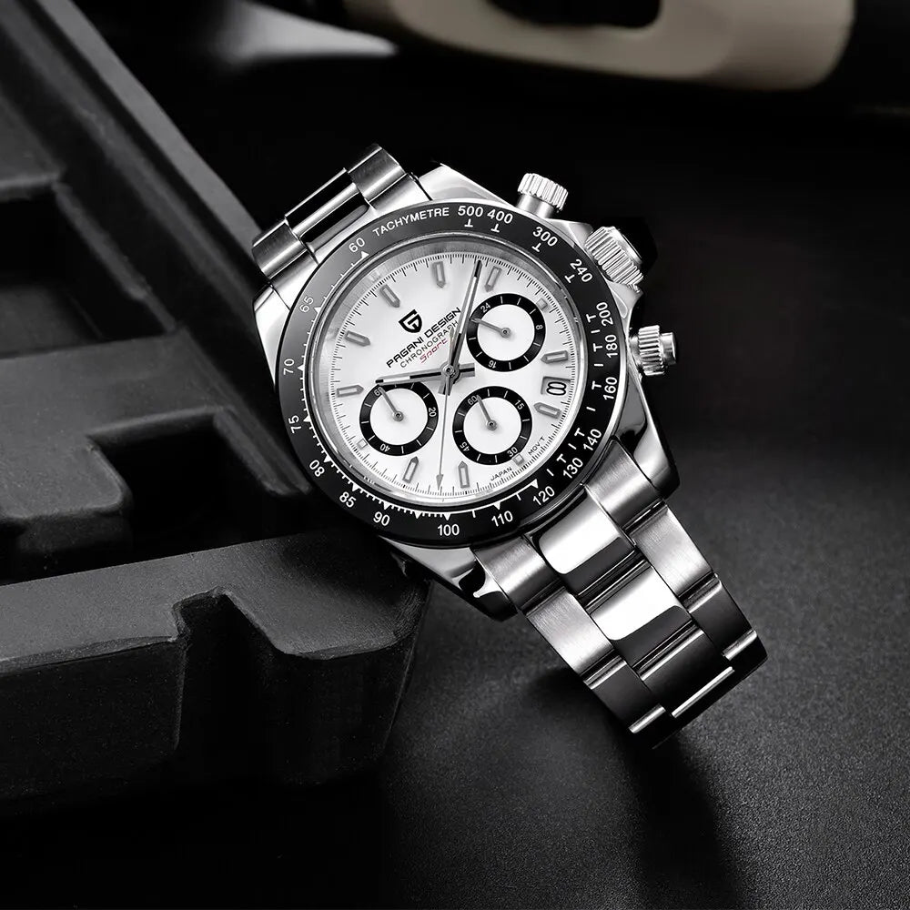 POEDAGAR Luxury Military Sport Quartz Luminous Stainless Steel Men’s Chronograph Watch