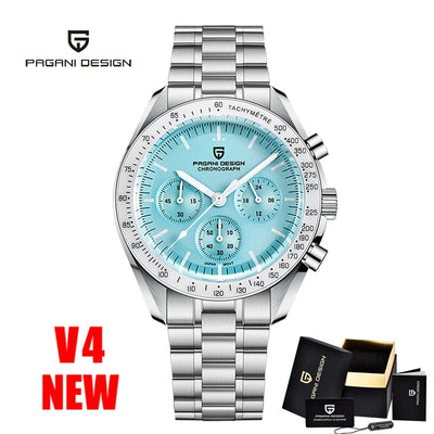 PAGANI DESIGN 1701 New Men's Watches Top Luxury Quartz Watch For Men Auto Date Speed Chronograph AR Sapphire Mirror Wristwatch