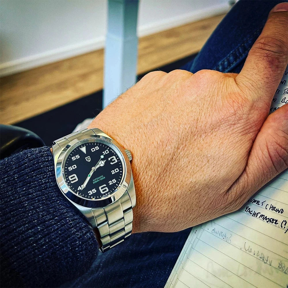 PAGANI DESIGN 2024 New 40mm Luxury Men's Mechanical AR Coated 100M Water Resistant Sapphire Glass Automatic Watch Men watches