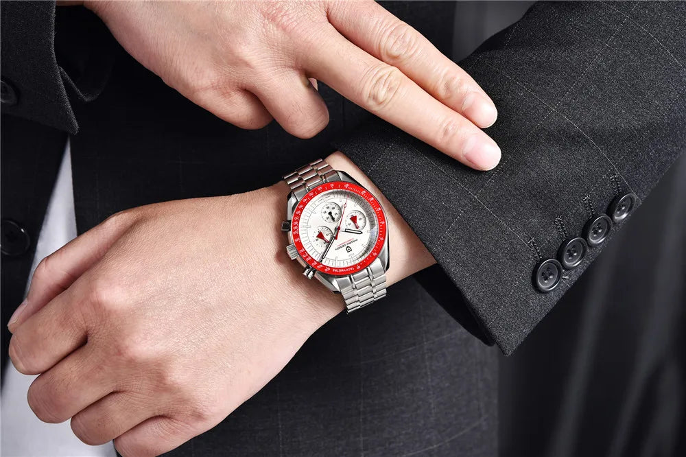 PAGANI DESIGN 1701 New Men's Watches Top Luxury Quartz Watch For Men Auto Date Speed Chronograph AR Sapphire Mirror Wristwatch