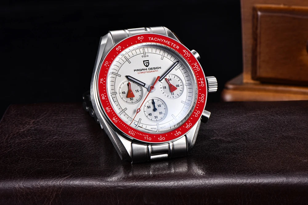 PAGANI DESIGN 2025 New Moon Men's Watches Luxury Quartz Watch Man Chronograph VK63 Men Gifts AR Sapphire Mirror Luminous Clock