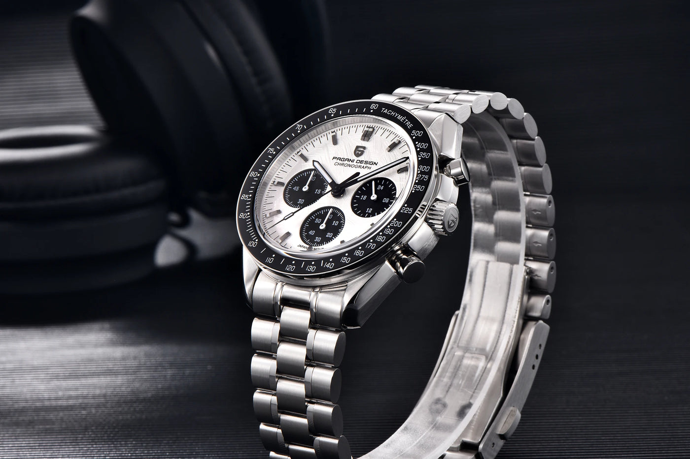 PAGANI DESIGN 2025 New Moon Men's Watches Luxury Quartz Watch Man Chronograph VK63 Men Gifts AR Sapphire Mirror Luminous Clock