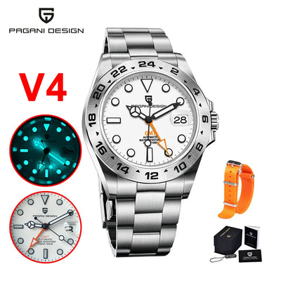 PAGANI DESIGN 2024 NEW NH34 GMT Men Automatic Mechanical Watch Adventurer Stainless Steel Luxur Waterproof Sapphire Reloj Hombre