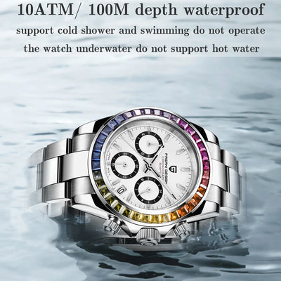 PAGANI DESIGN Men Watches Luxury Automatic Date Watch Men Quartz Watches For Men Brand Chronograph Japan VK63 Sapphire