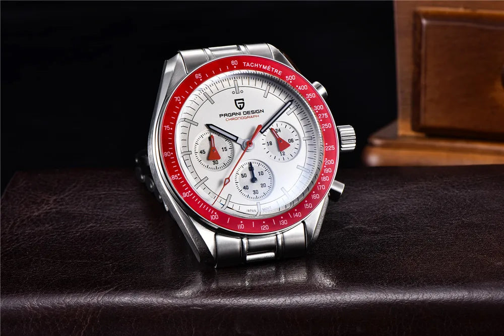 PAGANI DESIGN 1701 New Men's Watches Top Luxury Quartz Watch For Men Auto Date Speed Chronograph AR Sapphire Mirror Wristwatch