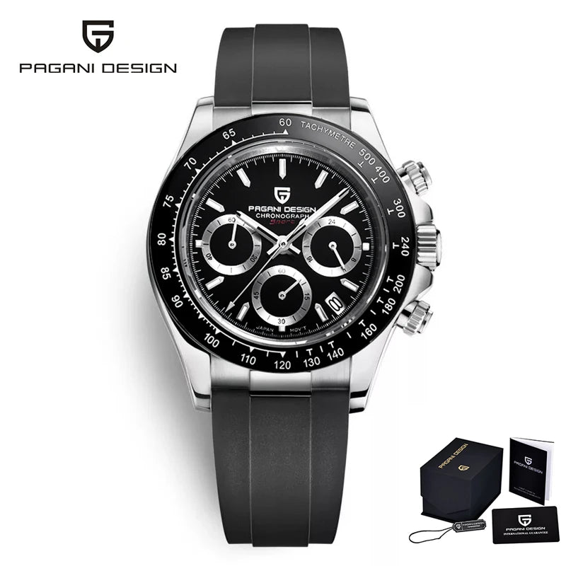 PAGANI DESIGN New 2024 Quartz Men's Watches Business Watch Mens Watches Top Brand Luxury Watch Men Chronograph VK63 Waterproof