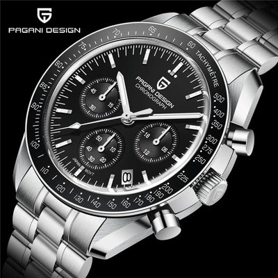 PAGANI DESIGN 1701 New Men's Watches Top Luxury Quartz Watch For Men Auto Date Speed Chronograph AR Sapphire Mirror Wristwatch
