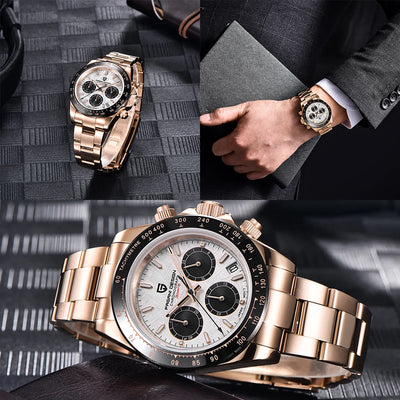 PAGANI DESIGN Men Watches Luxury Automatic Date Watch Men Quartz Watches For Men Brand Chronograph Japan VK63 Sapphire