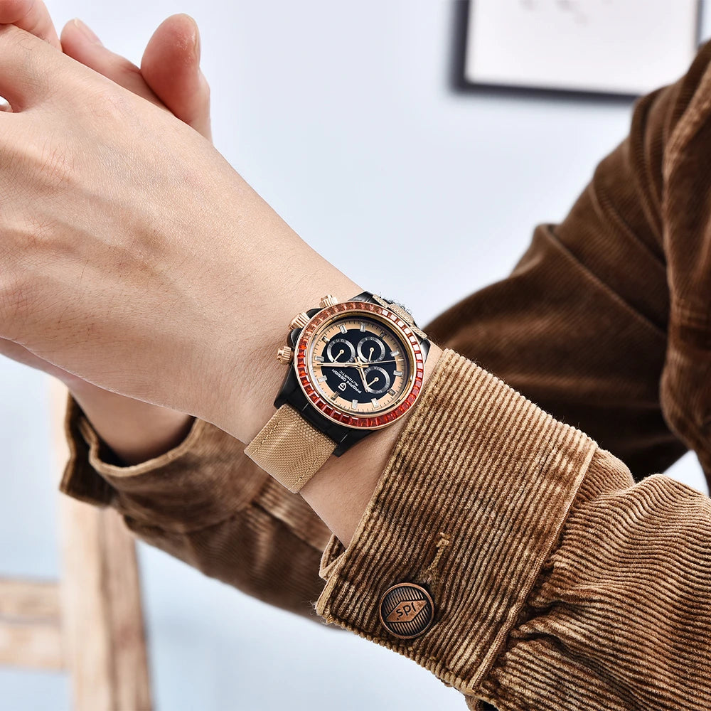 PAGANI DESIGN New 40MM Rainbow Circle Luxury Men's Watch Multi functional Automatic Watch Men's Sapphire Glass Waterproof