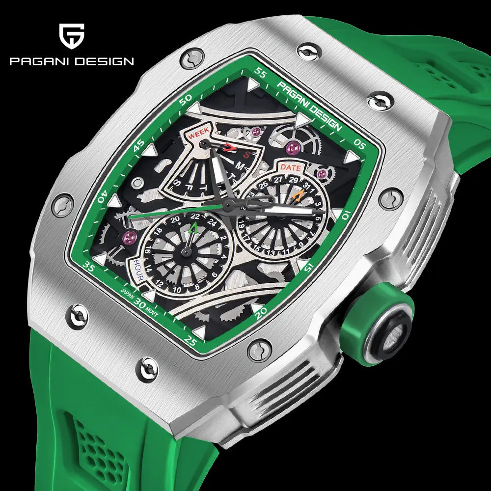 PAGANI DESIGN 2023 New Men‘s Quartz Watch AR Sapphire Glass Stainless Steel Case Sport Waterproof Clock Reloj Hombre Classics