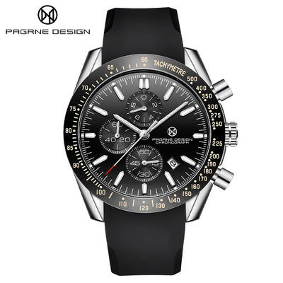 PAGANI DESIGN （Pagrne） New Men Quartz Watch Rubber Belt Men's Luxury Watch Fashion Casual Sports Male Clock Relogio Maasculino