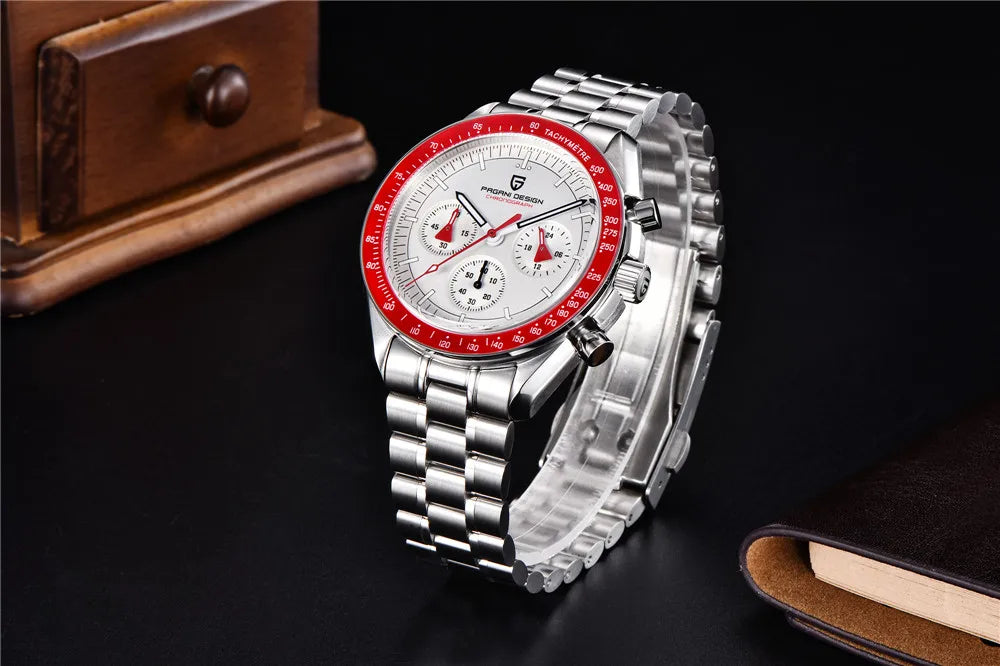 PAGANI DESIGN 1701 New Men's Watches Top Luxury Quartz Watch For Men Auto Date Speed Chronograph AR Sapphire Mirror Wristwatch