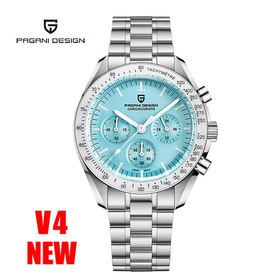 PAGANI DESIGN 2025 New Moon Men's Watches Luxury Quartz Watch Man Chronograph VK63 Men Gifts AR Sapphire Mirror Luminous Clock