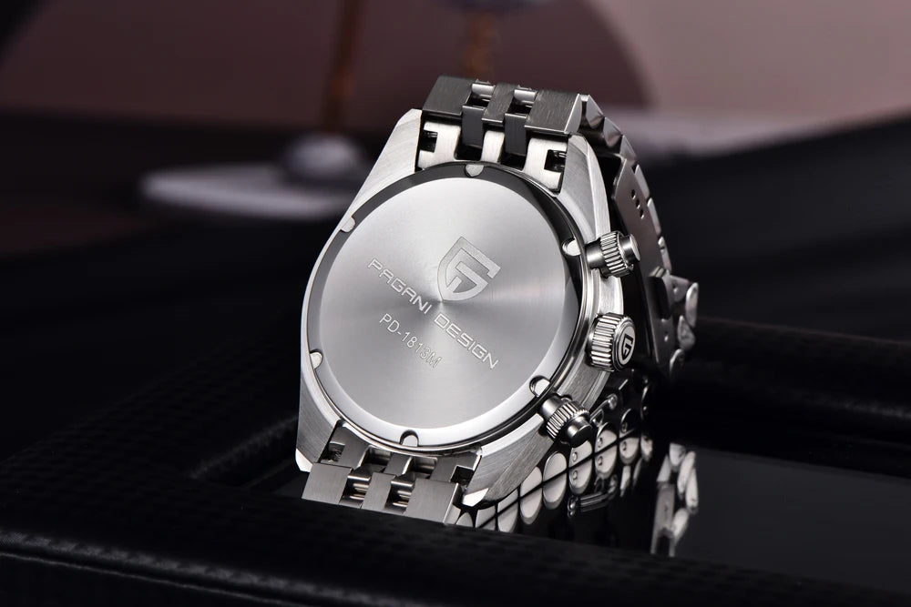PAGANI DESIGN 2025 New Men's Quartz Watches New Release full Stainless Steel Waterproof Sports Chronograph Wrist Watch for Men