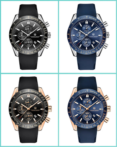 PAGANI DESIGN （Pagrne） New Men Quartz Watch Rubber Belt Men's Luxury Watch Fashion Casual Sports Male Clock Relogio Maasculino