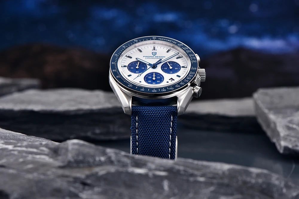 PAGANI DESIGN 2025 New Moon Men's Watches Luxury Quartz Watch Man Chronograph VK63 Men Gifts AR Sapphire Mirror Luminous Clock