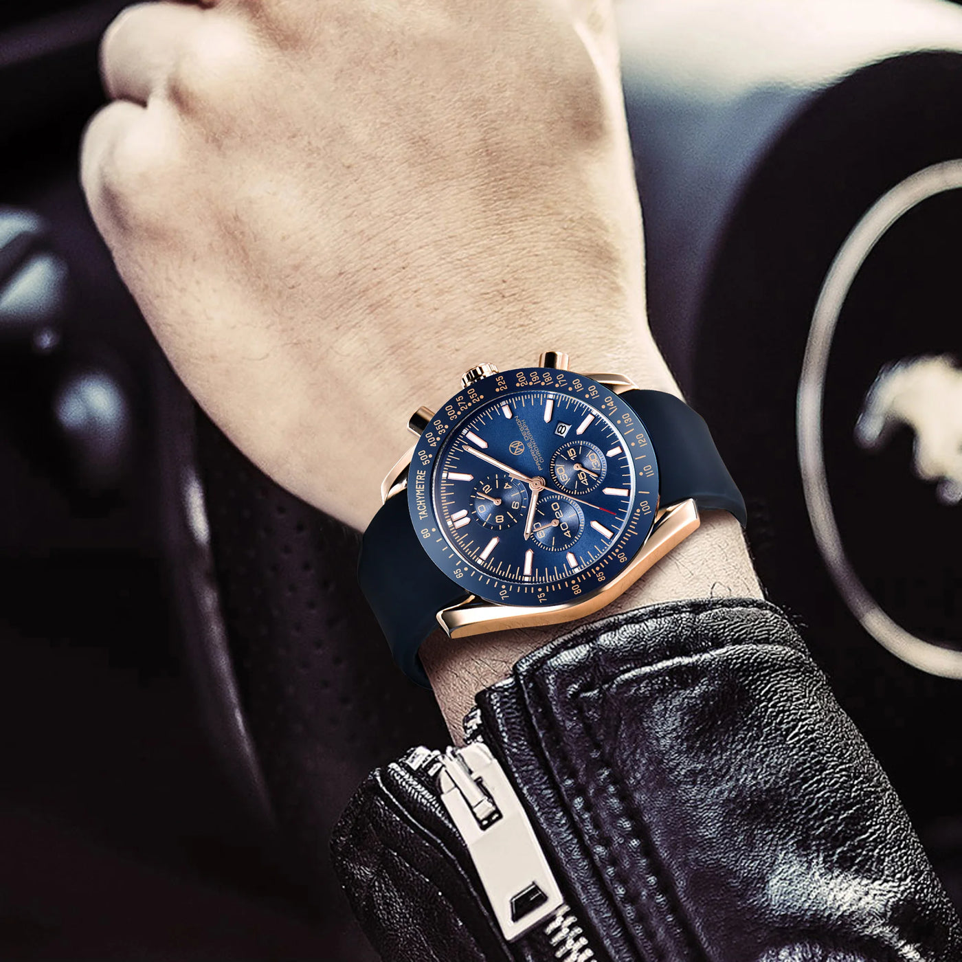 PAGANI DESIGN （Pagrne） New Men Quartz Watch Rubber Belt Men's Luxury Watch Fashion Casual Sports Male Clock Relogio Maasculino