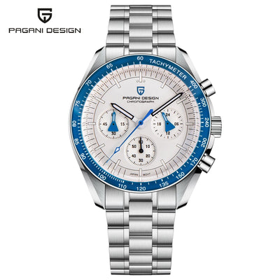 PAGANI DESIGN 2025 New Moon Men's Watches Luxury Quartz Watch Man Chronograph VK63 Men Gifts AR Sapphire Mirror Luminous Clock