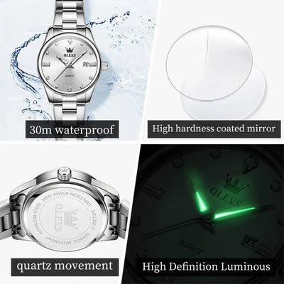 OLEVS Fashion Trend Watch for Women High Quality Waterproof Luminous Calendar Quartz Original Casual Simple Women Wrist Watches