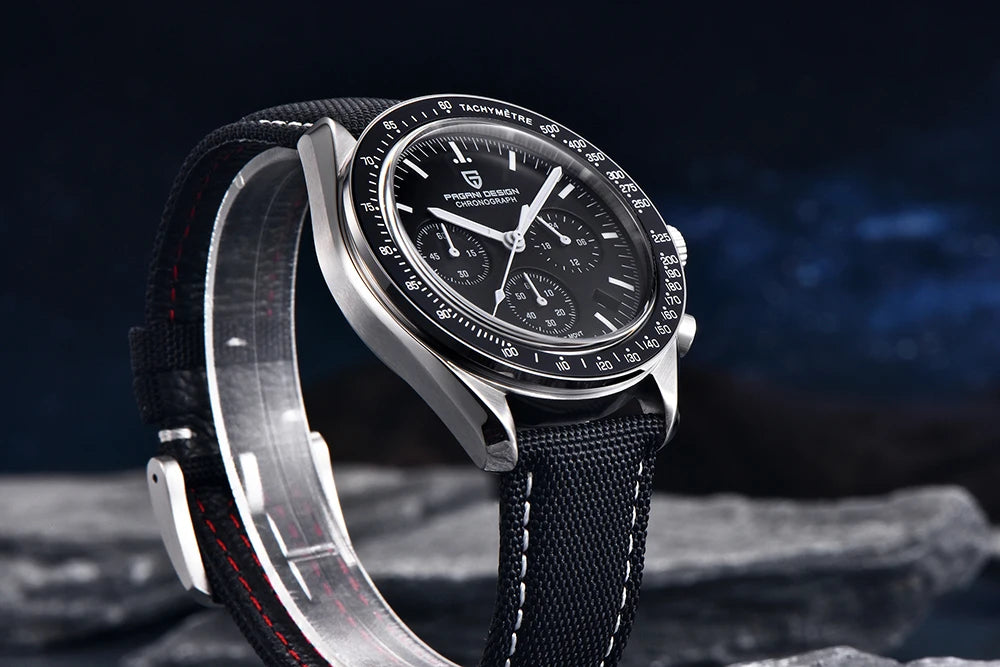 PAGANI DESIGN 2025 New Moon Men's Watches Luxury Quartz Watch Man Chronograph VK63 Men Gifts AR Sapphire Mirror Luminous Clock