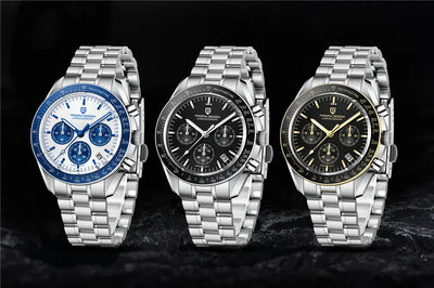 PAGANI DESIGN 1701 New Men's Watches Top Luxury Quartz Watch For Men Auto Date Speed Chronograph AR Sapphire Mirror Wristwatch