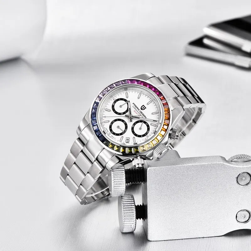PAGANI DESIGN Men Watches Luxury Automatic Date Watch Men Quartz Watches For Men Brand Chronograph Japan VK63 Sapphire
