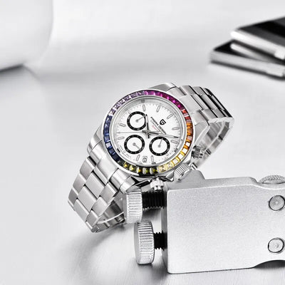 PAGANI DESIGN Men Watches Luxury Automatic Date Watch Men Quartz Watches For Men Brand Chronograph Japan VK63 Sapphire