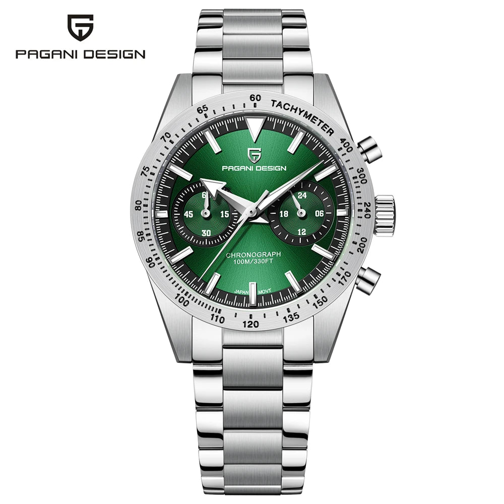 PAGANI DESIGN 2023 NEW Watches Quartz Watch For Men Speed Chronograph Waterproof VK64 AR Sapphire Mirror Wristwatch Reloj Hombre