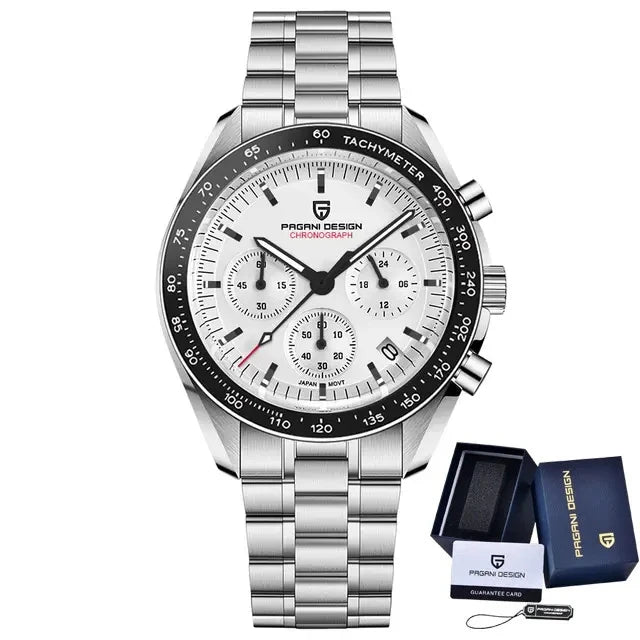 PAGANI DESIGN 1701 New Men's Watches Top Luxury Quartz Watch For Men Auto Date Speed Chronograph AR Sapphire Mirror Wristwatch