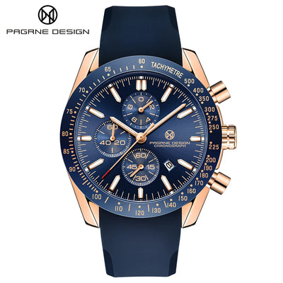 PAGANI DESIGN （Pagrne） New Men Quartz Watch Rubber Belt Men's Luxury Watch Fashion Casual Sports Male Clock Relogio Maasculino