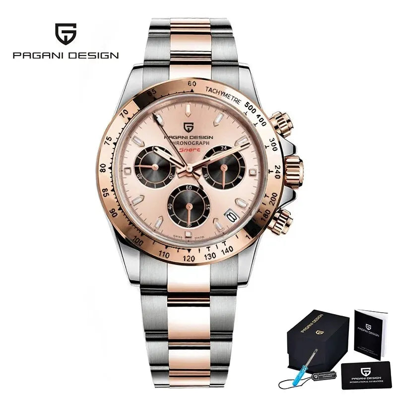 PAGANI DESIGN New 2024 Quartz Men's Watches Business Watch Mens Watches Top Brand Luxury Watch Men Chronograph VK63 Waterproof