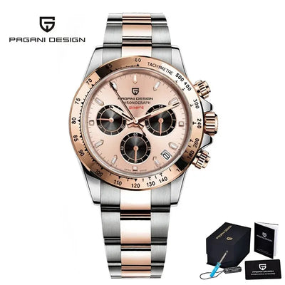 PAGANI DESIGN New 2024 Quartz Men's Watches Business Watch Mens Watches Top Brand Luxury Watch Men Chronograph VK63 Waterproof