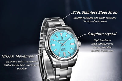 PAGANI DESIGN 2025 New Men's Mechanical Watch NH35 Luminous PD1690 Calendar Stainless Steel Sapphire Crystal Reloj Hombre