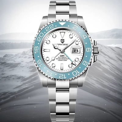 PAGANI DESIGN New 40MM GMT Watch White Dial Top Brand Luxury Men's Watch Ceramic Luminous Automatic Mechanical Watch