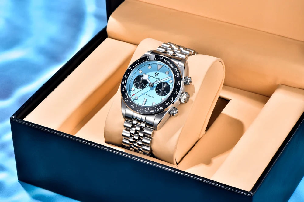 PAGANI DESIGN 2025 New Men's Quartz Watches New Release full Stainless Steel Waterproof Sports Chronograph Wrist Watch for Men