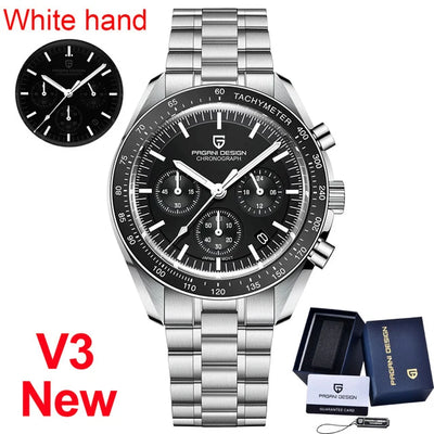 PAGANI DESIGN 1701 New Men's Watches Top Luxury Quartz Watch For Men Auto Date Speed Chronograph AR Sapphire Mirror Wristwatch