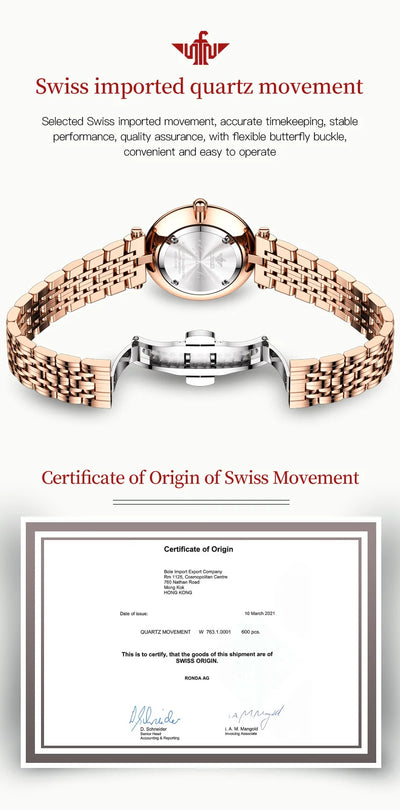 OUPINKE 3191 Luxury Women Watch Original Top Brand Waterproof Sapphire Mirror Diamond Watch Swiss Movement Quartz Women Watch