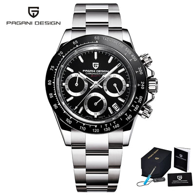 PAGANI DESIGN New 2024 Quartz Men's Watches Business Watch Mens Watches Top Brand Luxury Watch Men Chronograph VK63 Waterproof