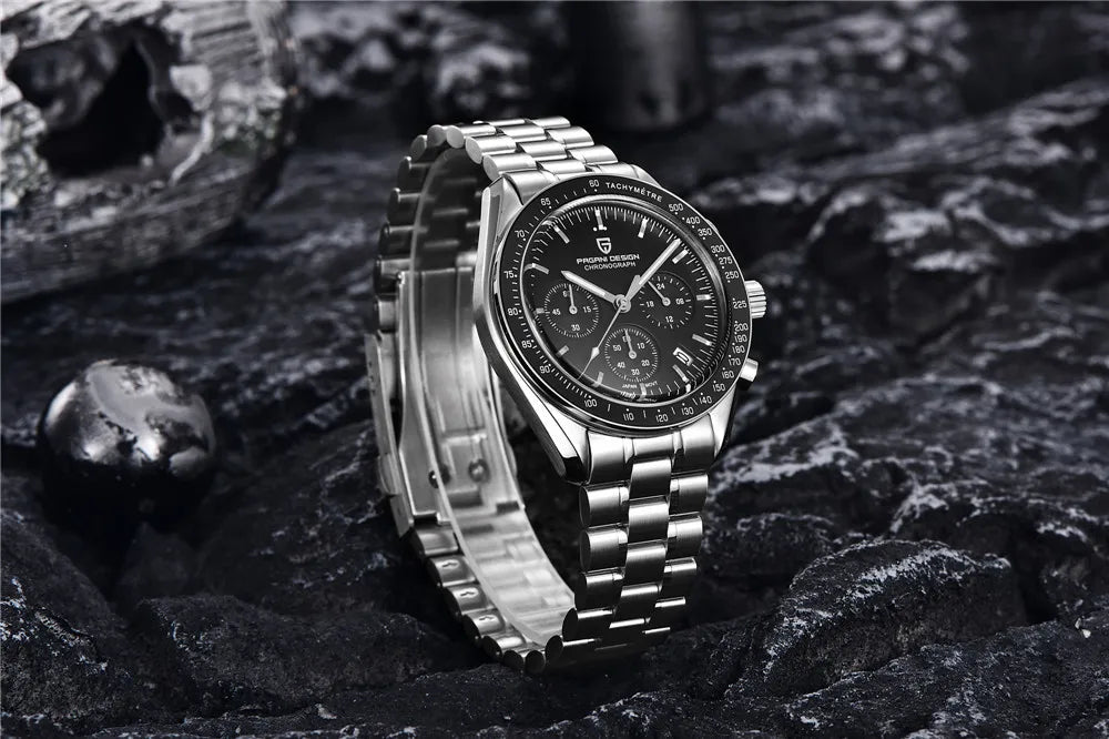 PAGANI DESIGN 1701 New Men's Watches Top Luxury Quartz Watch For Men Auto Date Speed Chronograph AR Sapphire Mirror Wristwatch