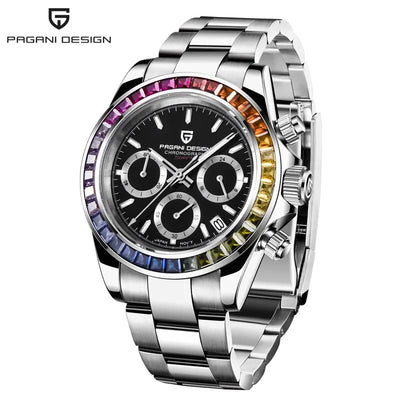 PAGANI DESIGN Men Watches Luxury Automatic Date Watch Men Quartz Watches For Men Brand Chronograph Japan VK63 Sapphire