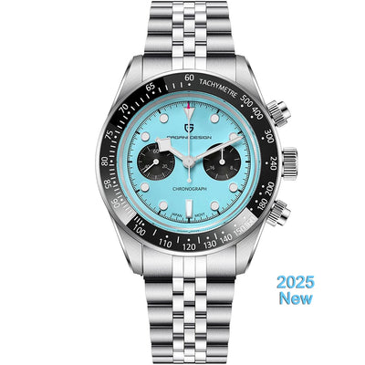 PAGANI DESIGN 2025 New Men's Quartz Watches New Release full Stainless Steel Waterproof Sports Chronograph Wrist Watch for Men