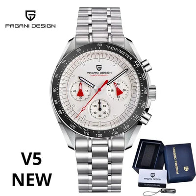 PAGANI DESIGN 1701 New Men's Watches Top Luxury Quartz Watch For Men Auto Date Speed Chronograph AR Sapphire Mirror Wristwatch