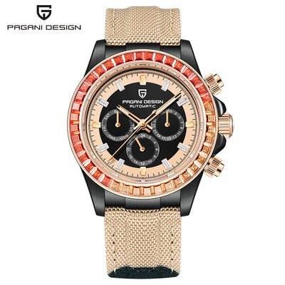 PAGANI DESIGN New 40MM Rainbow Circle Luxury Men's Watch Multi functional Automatic Watch Men's Sapphire Glass Waterproof