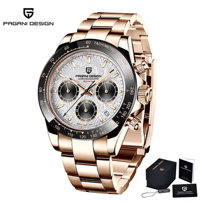 PAGANI DESIGN Men Watches Luxury Automatic Date Watch Men Quartz Watches For Men Brand Chronograph Japan VK63 Sapphire