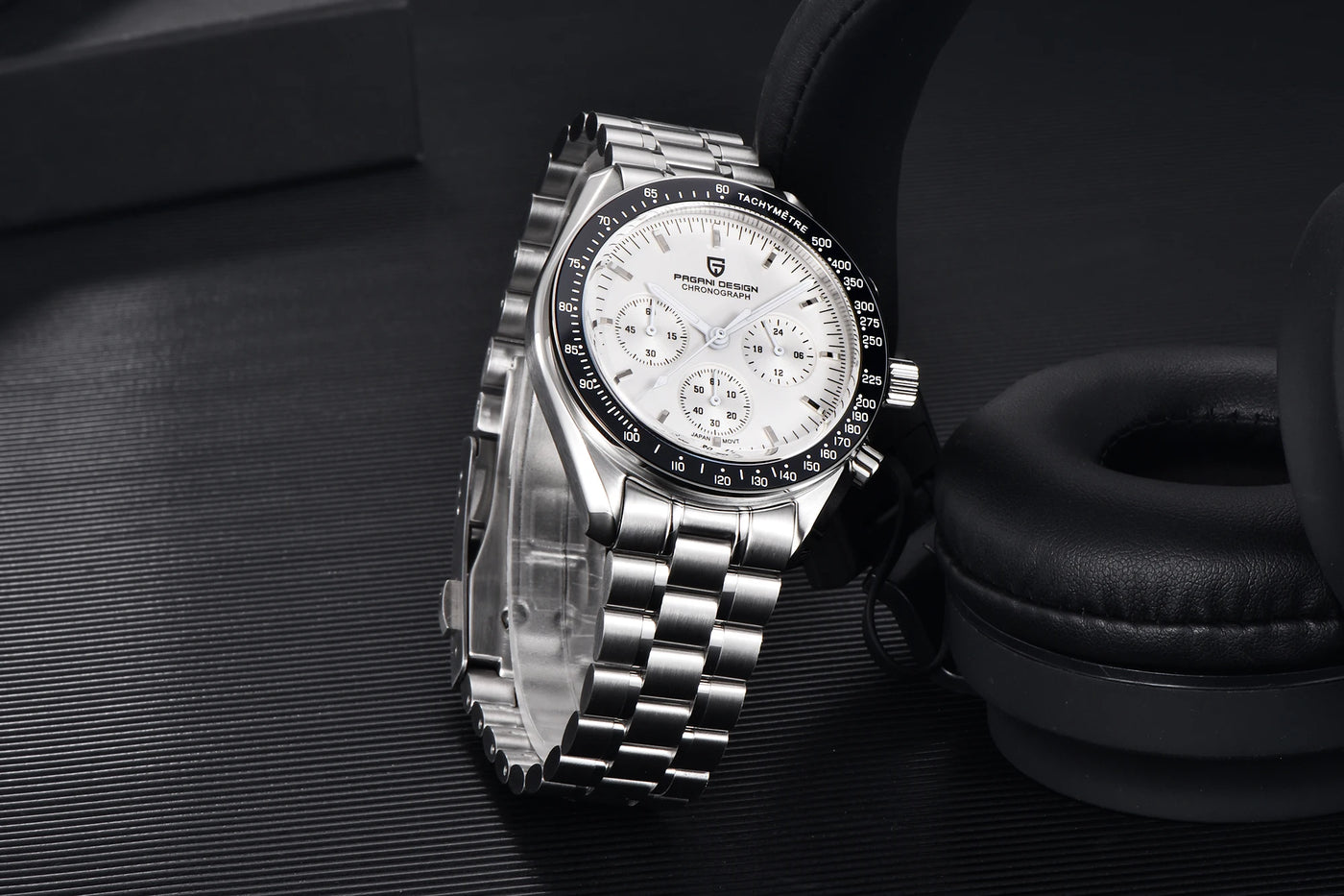 PAGANI DESIGN 2025 New Moon Men's Watches Luxury Quartz Watch Man Chronograph VK63 Men Gifts AR Sapphire Mirror Luminous Clock