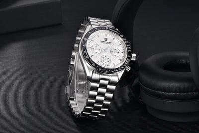 PAGANI DESIGN 2025 New Moon Men's Watches Luxury Quartz Watch Man Chronograph VK63 Men Gifts AR Sapphire Mirror Luminous Clock
