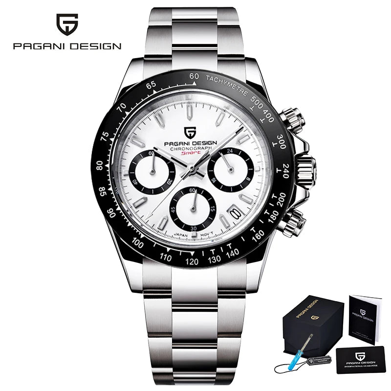 PAGANI DESIGN New 2024 Quartz Men's Watches Business Watch Mens Watches Top Brand Luxury Watch Men Chronograph VK63 Waterproof