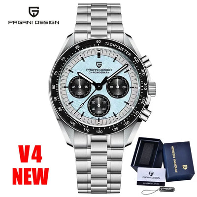 PAGANI DESIGN 1701 New Men's Watches Top Luxury Quartz Watch For Men Auto Date Speed Chronograph AR Sapphire Mirror Wristwatch
