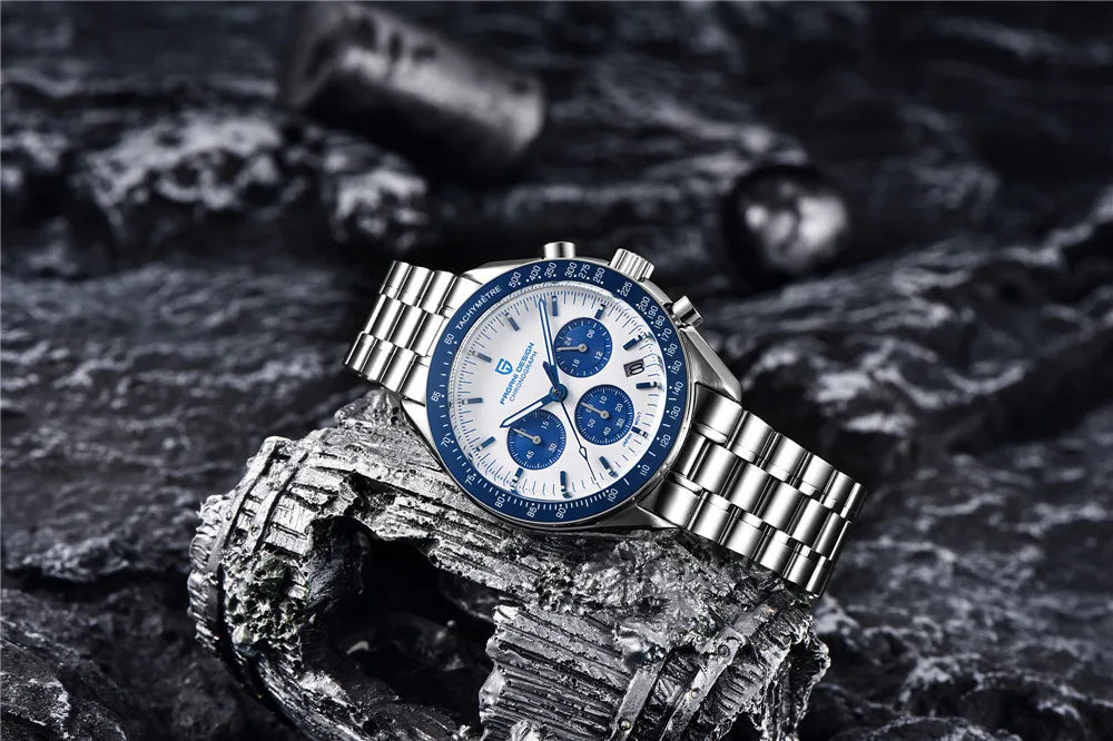 PAGANI DESIGN 1701 New Men's Watches Top Luxury Quartz Watch For Men Auto Date Speed Chronograph AR Sapphire Mirror Wristwatch